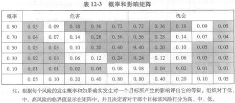 概率和影响矩阵